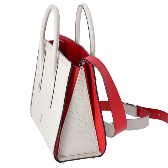 Christian Louboutin Paloma Medium Top Handle Bag White Studded - Picture 4 of 8